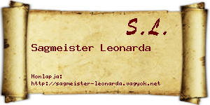 Sagmeister Leonarda névjegykártya